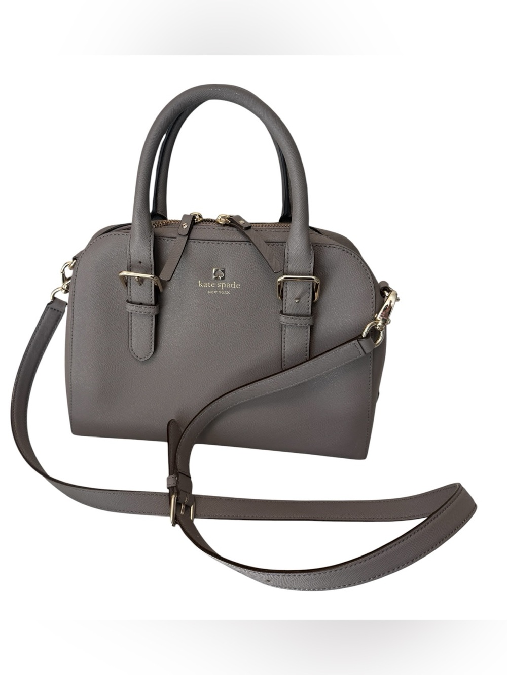 Kate Spade Cliff Gray Leather Handbag ‘16